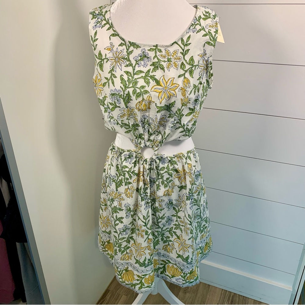 NWT‎ Hannah Artwear Floral Dress Divina Cutout Midi Sleeveless US 10 / 12 READ